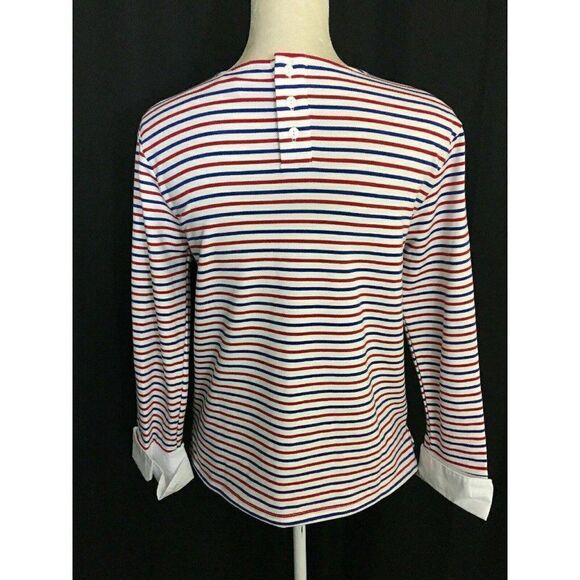 deletta anthropologie Striped long sleeve t shirt - Picture 4 of 7